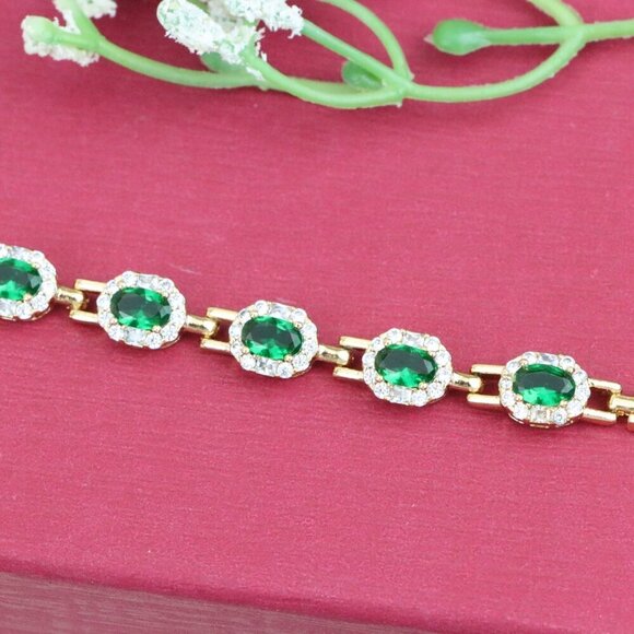 "Elegant Rose Gold Evil Eye Bracelet in Gold Plated Brass, XPBL1014 - Picture 11 of 12